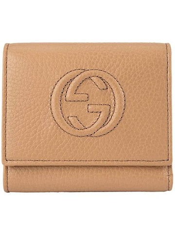 Soho 3-Tier Half Wallet Beige - GUCCI - BALAAN 1