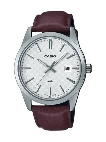 Men's Leather Wrist Watch MTPVD03L5A - CASIO - BALAAN 1