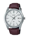 Men's Leather Wrist Watch MTPVD03L5A - CASIO - BALAAN 2