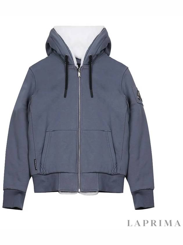 Classic Bunny 3 White Lining Zip Up Hoodie Grisaille - MOOSE KNUCKLES - BALAAN 9