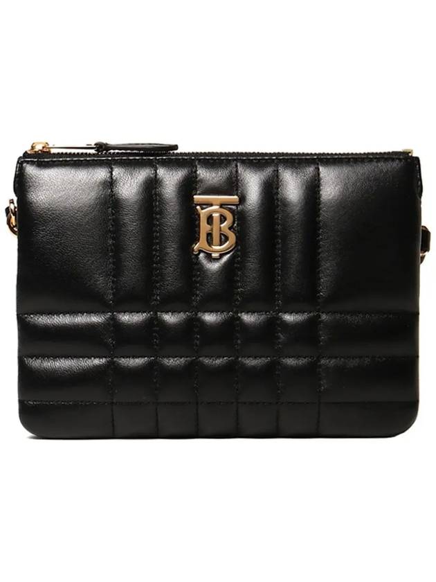 Quilted Lola Double Pouch Shoulder Bag Black - BURBERRY - BALAAN 2