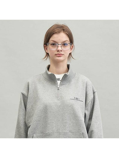 RE Brace Logo Half Zip Up MTM Sweatshirt Grey - REPLAYCONTAINER - BALAAN 2