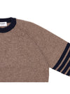 Wool 4 Bar Pullover Knit Top Medium Brown - THOM BROWNE - BALAAN 5