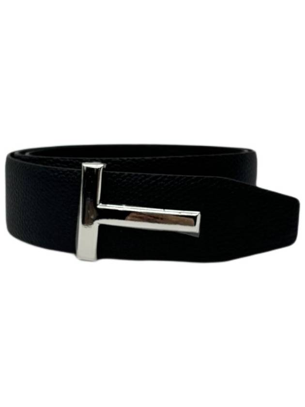Silver T Icon Reversible Belt 122TB178 - TOM FORD - BALAAN 1