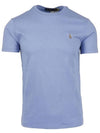 Embroidered Logo Pony Short Sleeve T-Shirt Blue - POLO RALPH LAUREN - BALAAN 1