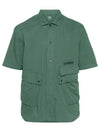 Cotton Popeline Pocket Short Sleeve Shirt Green - CP COMPANY - BALAAN 2