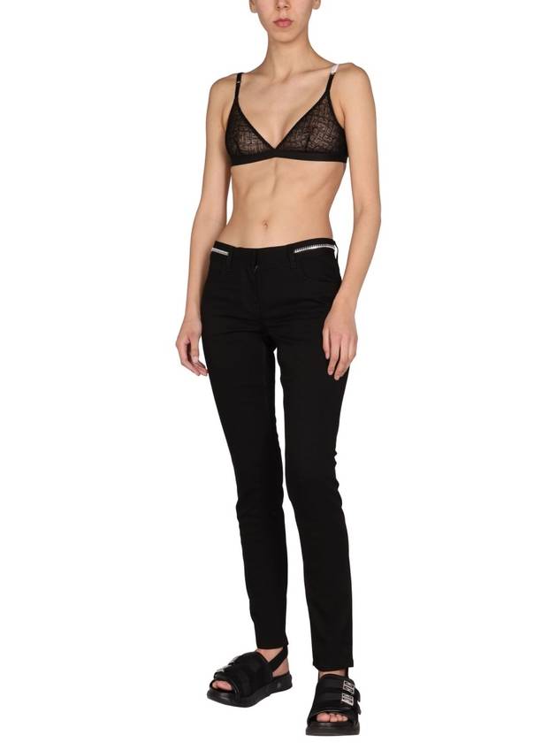 Women's 4G Detail Straight Jeans Black - GIVENCHY - BALAAN 3