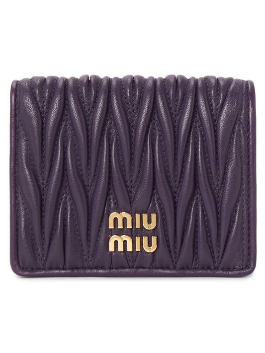 Matelasse Halfwallet Purple - MIU MIU - BALAAN 1