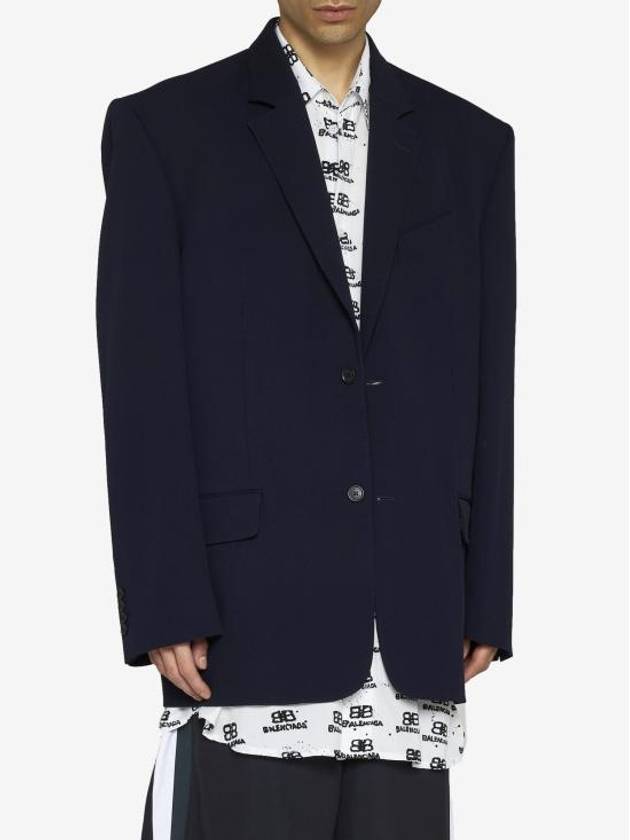 Regular Tailored Jacket Navy - BALENCIAGA - BALAAN 6