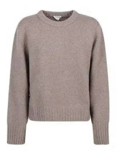 Metal Note Button Wool Knit Top Grey - BOTTEGA VENETA - BALAAN 2