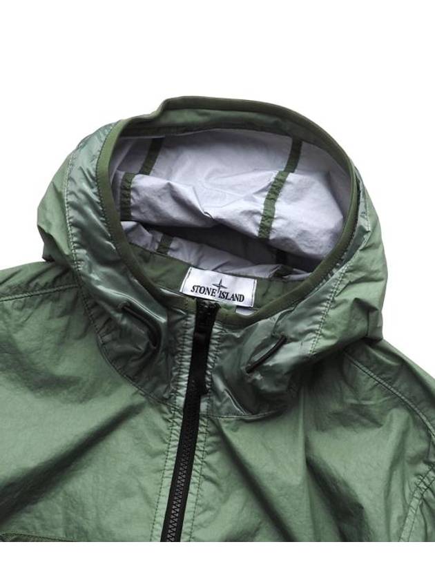 Wappen Patch Nylon Hooded  Jacket Green - STONE ISLAND - BALAAN 7