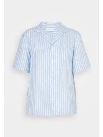 IDomestic ShippingI 24 EQKLOPEQC1799 100CE Striped Cotton Short Sleeve Shirt kr 218591 - RVR LARDINI - BALAAN 1