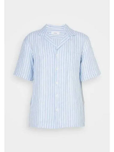 IDomestic ShippingI 24 EQKLOPEQC1799 100CE Striped Cotton Short Sleeve Shirt kr 218591 - RVR LARDINI - BALAAN 1