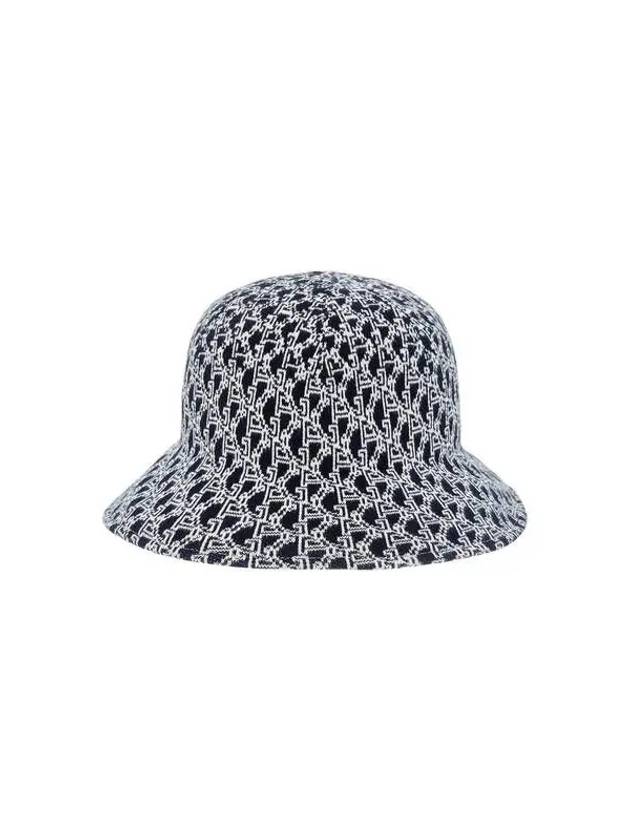 Men s Jacquard Logo Cloche Hat Dark Navy 270182 - GIORGIO ARMANI - BALAAN 1