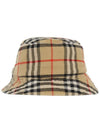 Check Cotton Bucket Hat Beige - BURBERRY - BALAAN 3