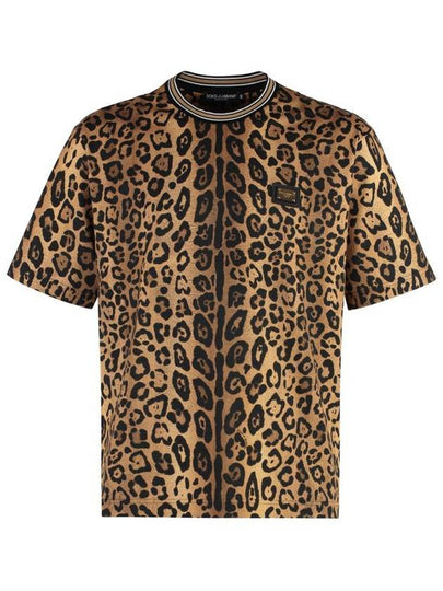 leopard print cotton T shirt G8PN9TII7B0 - DOLCE&GABBANA - BALAAN 2