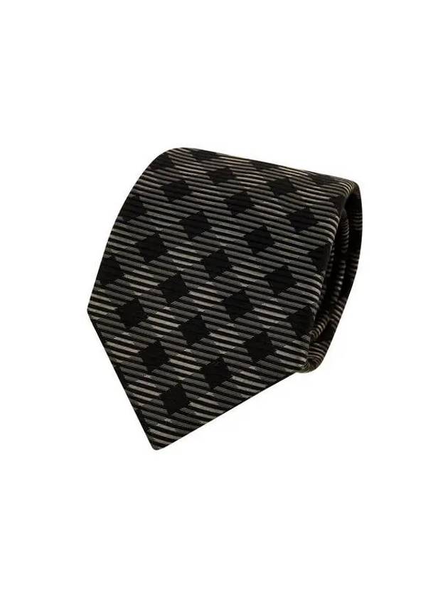 Men s Argyle Check Silk Tie Black - GIORGIO ARMANI - BALAAN 1