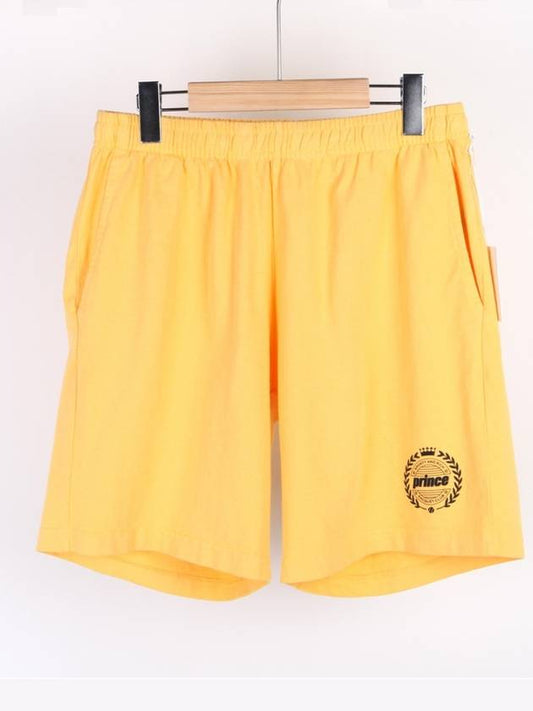 Prince Tennis Crest Gym Shorts Yellow - SPORTY & RICH - BALAAN 2