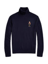 Polo Bear Wool Turtleneck Sweater Blue - POLO RALPH LAUREN - BALAAN 1