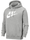 Men's NSW Club Fleece Basketball Hoodie Grey - NIKE - BALAAN 6