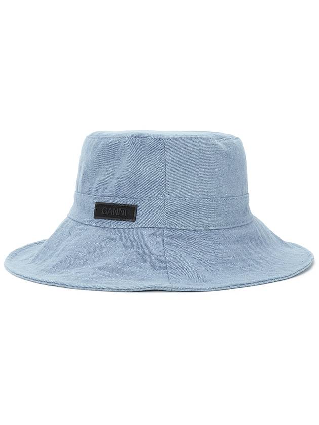 Denim Bucket Hat Blue - GANNI - BALAAN 4