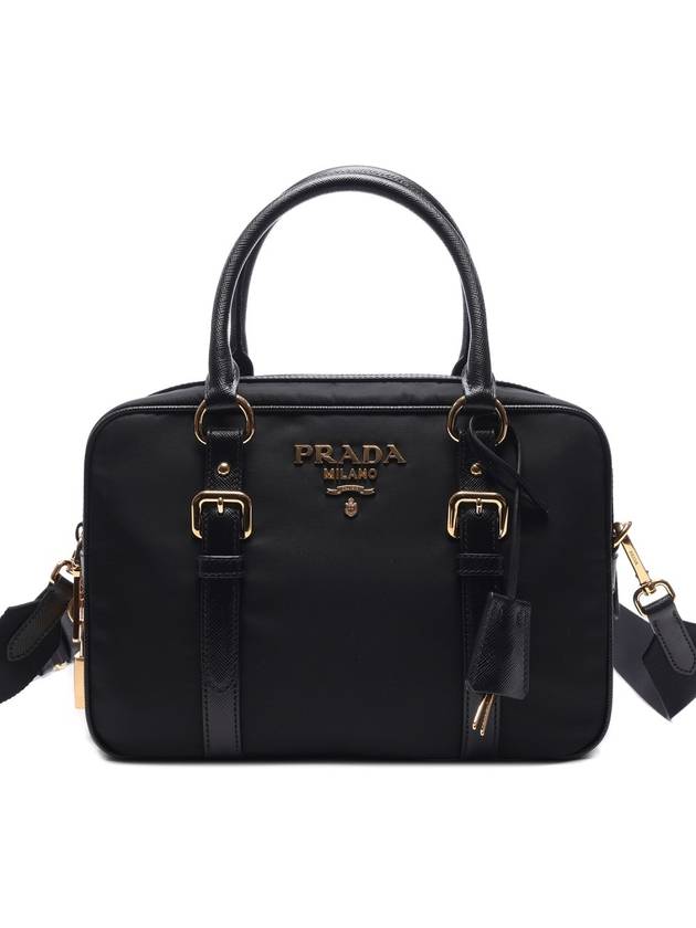 Nylon Saffiano Tote Bag Black - PRADA - BALAAN 3