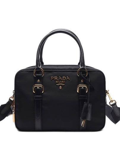 Tessuto Square Saffiano Tote Bag Black - PRADA - BALAAN 2