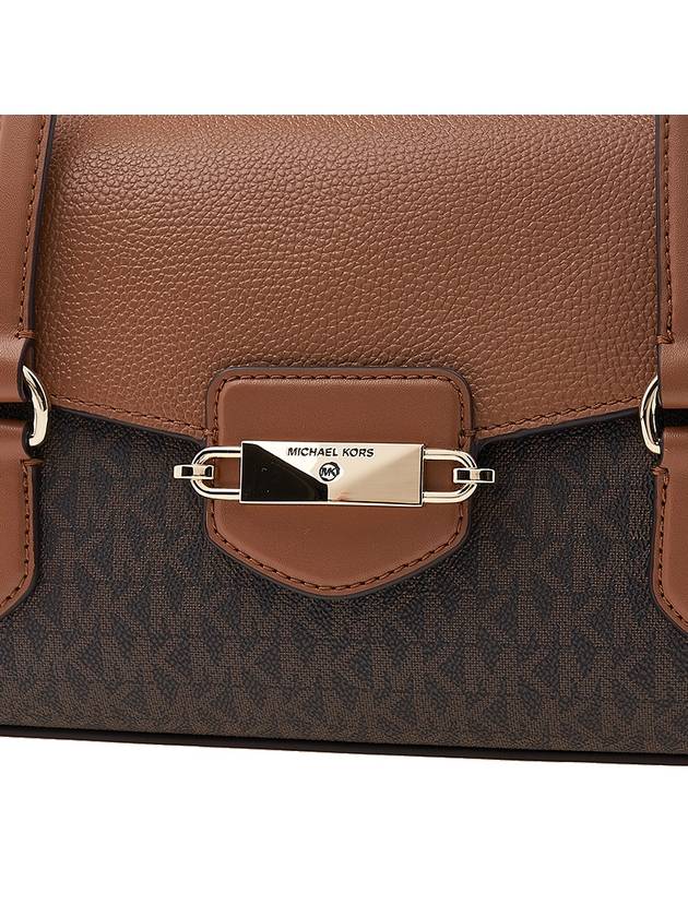 Logo Print Canvas Leather Shoulder Bag Brown - MICHAEL KORS - BALAAN 7