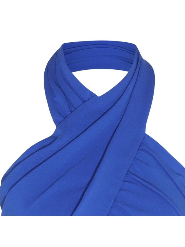 Women's Draped Jersey Colop Sleeveless Blue - BALMAIN - BALAAN 4