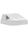 Double Wheel Re-Nylon Gabardine Low-Top Sneakers White - PRADA - BALAAN 4