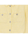 Cropped tweed jacket YELLOW - MAJE - BALAAN 3