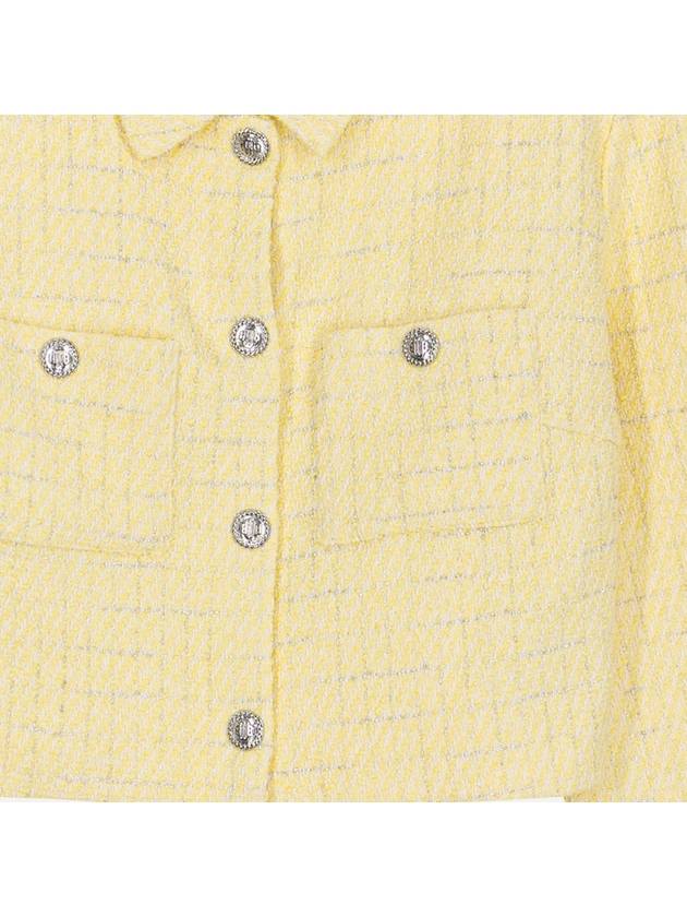 Cropped tweed jacket YELLOW - MAJE - BALAAN 3