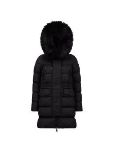 Afroti women s fur hood long padded jacket black 1C00047 C0059 999 1337566 - MONCLER - BALAAN 1