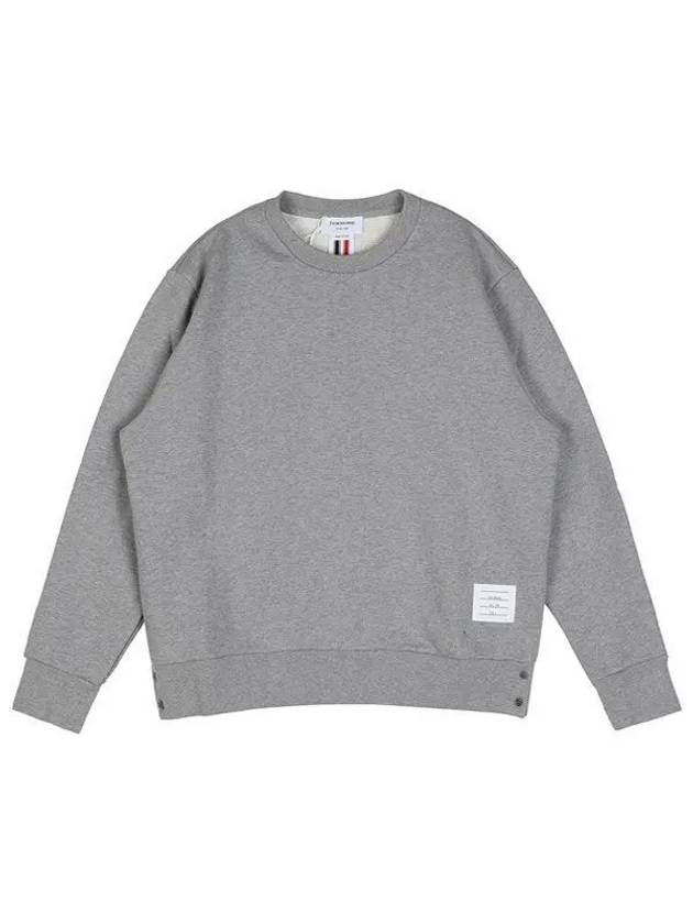 Center Back Stripe Crewneck Sweatshirt Light Grey - THOM BROWNE - BALAAN 2