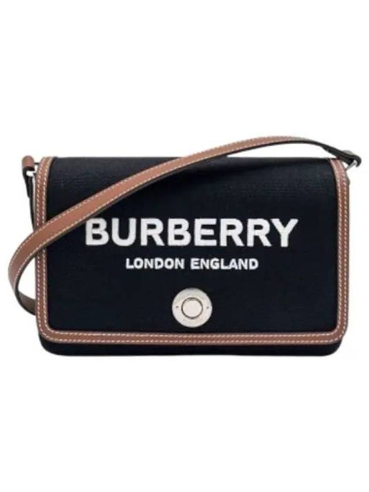 Technical cotton leather mini notebook bag black cross - BURBERRY - BALAAN 1