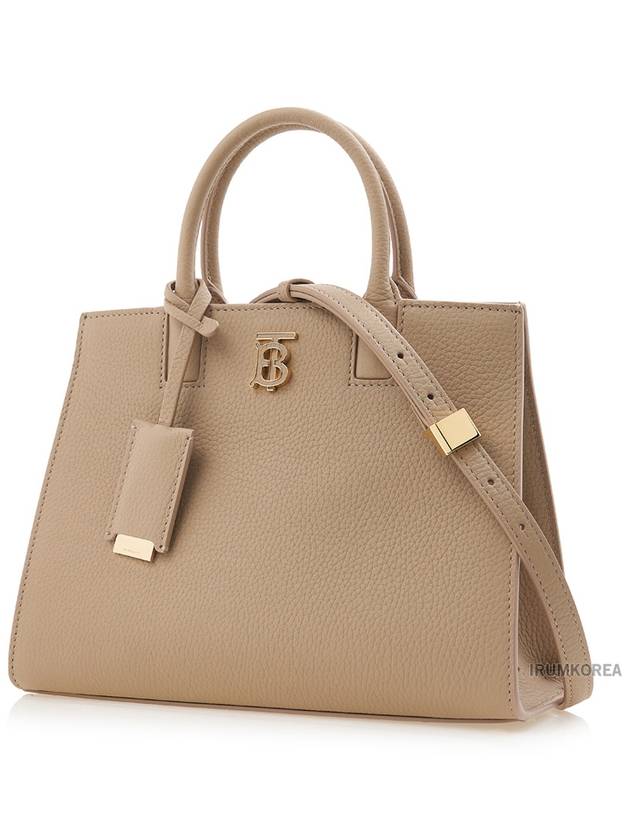 Mini Frances Leather Tote Bag Beige - BURBERRY - BALAAN 3