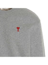 Small Heart Logo Sweatshirt Grey - AMI - BALAAN 4