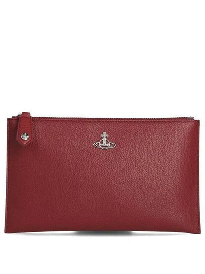 Revegan Grain Zipper Clutch Bag Red - VIVIENNE WESTWOOD - BALAAN 2