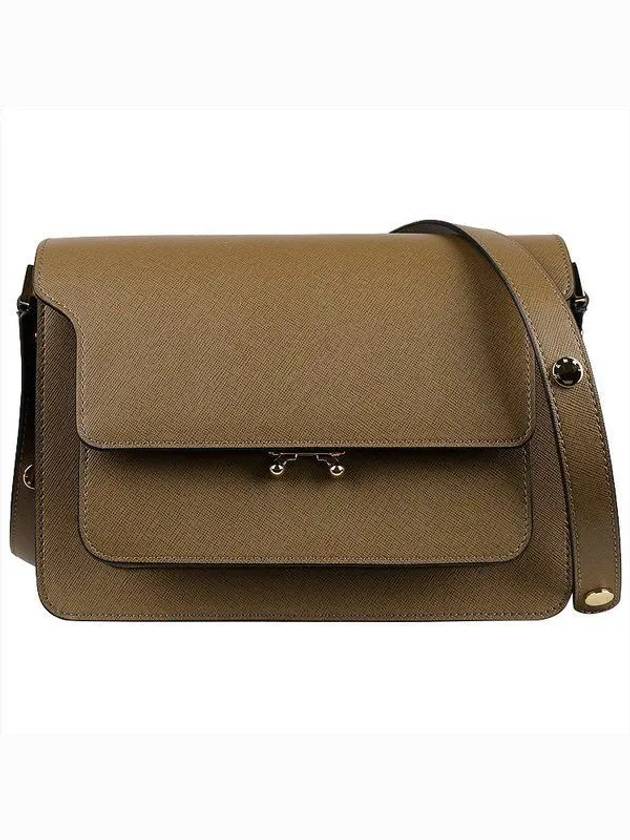 Saffiano Trunk Medium Shoulder Bag Brown - MARNI - BALAAN 2