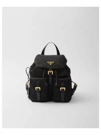 Triangle Logo Re Nylon Small Backpack Black - PRADA - BALAAN 2