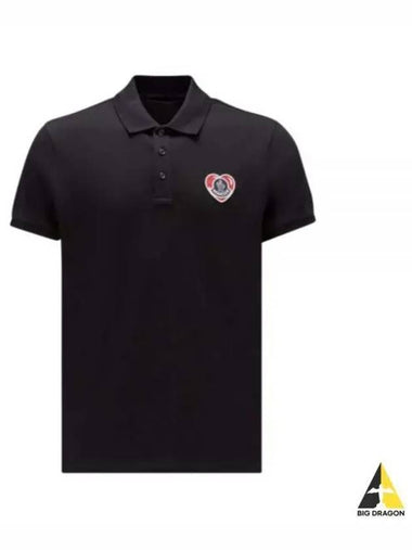 24 8A00012 84556 999 Logo Patch Short Sleeve Collar - MONCLER - BALAAN 1