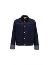 Fisherman Turn Up Cotton Denim Jacket Blue - LOEWE - BALAAN 2