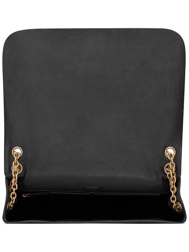 Jamie Logo Plaque Leather Shoulder Bag Black - SAINT LAURENT - BALAAN 3