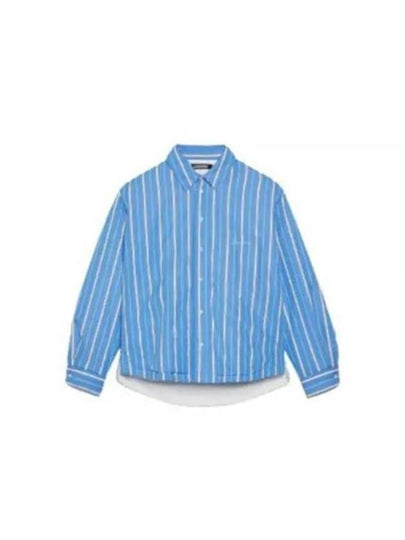 La Chemise Boulanger Puffed Striped Cotton Long Sleeve Shirt Blue - JACQUEMUS - BALAAN 2