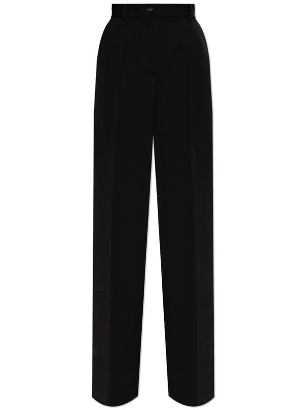 Dolce & Gabbana Wool Trousers, Women's, Black - DOLCE&GABBANA - BALAAN 1