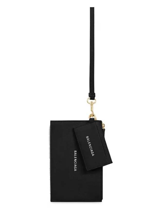 bash print logo card wallet black - BALENCIAGA - BALAAN.