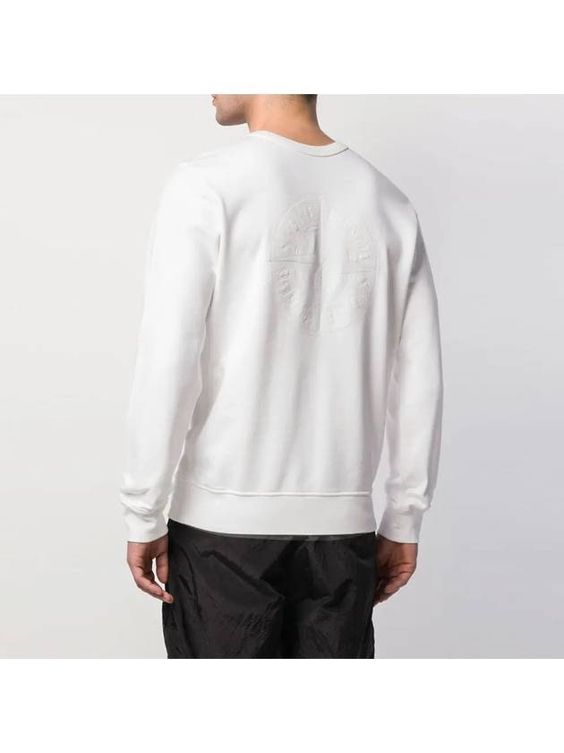 Men's Embossed Logo Reversible Sweatshirt White - STONE ISLAND - BALAAN 4