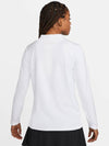 Women's Dri Fit UV Advantage Half Zip Long-Sleeve T-Shirt White - NIKE - BALAAN 4