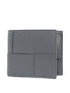 Intrecciato Leather Half Wallet Grey - BOTTEGA VENETA - BALAAN 2