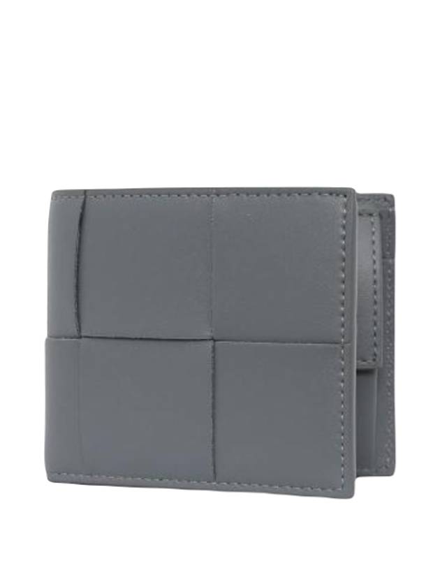 Intrecciato Leather Half Wallet Grey - BOTTEGA VENETA - BALAAN 2